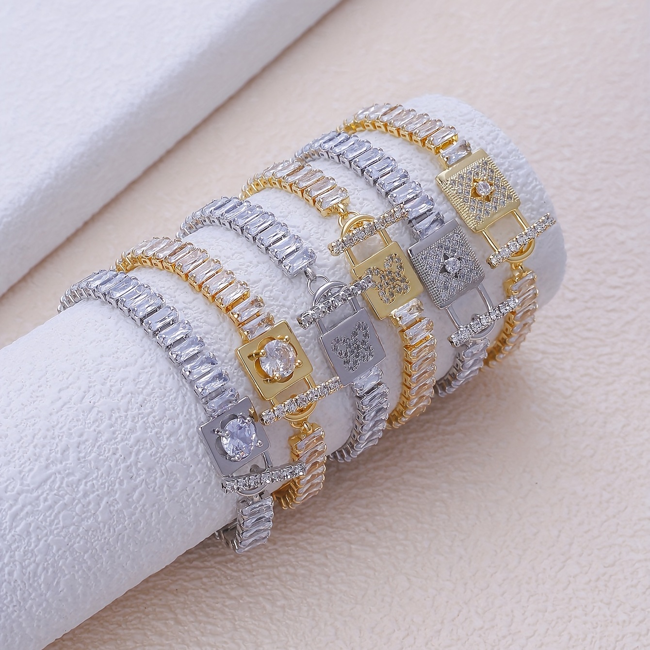 Men's Rectangular Zirconia Personality Bracelet